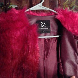 Used once this gorgeous fur leather jacket